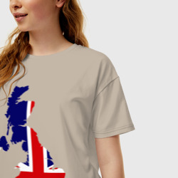 Женская футболка хлопок Oversize Великобритания Great Britain - фото 2