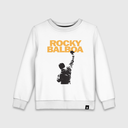 Детский свитшот хлопок Рокки Rocky Balboa, цвет белый