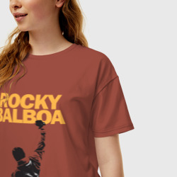 Женская футболка хлопок Oversize Рокки Rocky Balboa - фото 2