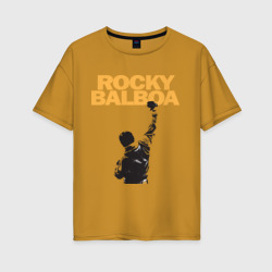 Женская футболка хлопок Oversize Рокки Rocky Balboa