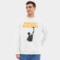 Мужской свитшот oversize без начеса хлопок Рокки Rocky Balboa - фото 2
