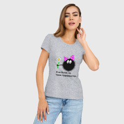 Женская футболка хлопок Slim Пуфыстая - фото 2