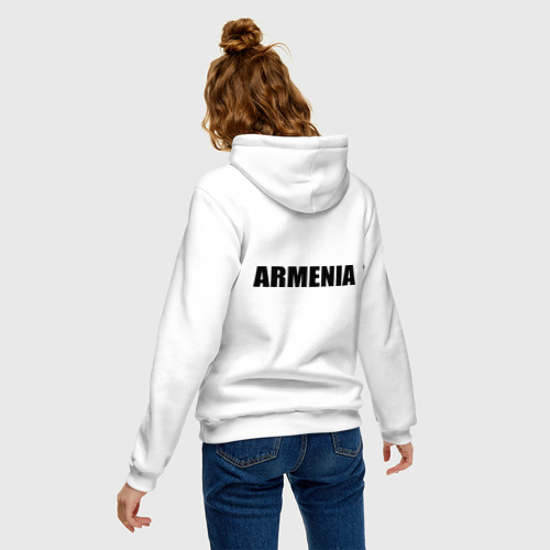 Женская толстовка хлопок Armenia map, цвет белый - фото 4