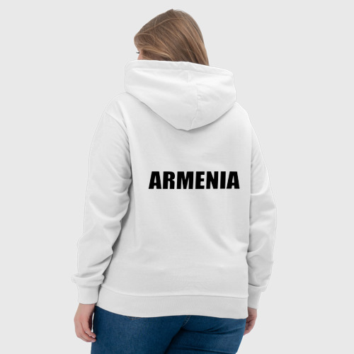 Женская толстовка хлопок Armenia map, цвет белый - фото 7