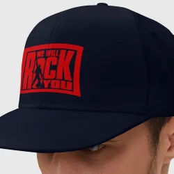 Кепка снепбек с прямым козырьком We will rock you