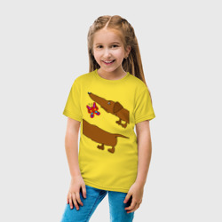 Детская футболка хлопок Такса и бабочка - фото 2