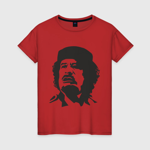 Женская футболка хлопок Каддафи, цвет красный