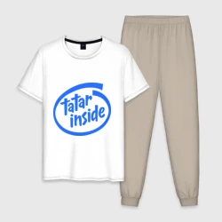 Мужская пижама с белой футболкой хлопок Татарин Внутри – Tatar inside