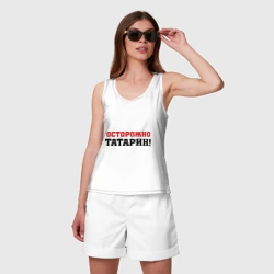 Женская майка хлопок Осторожно Татарин! - фото 2