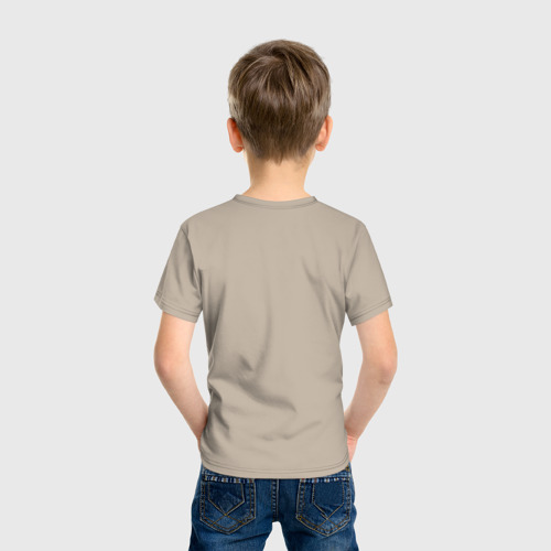 Детская футболка хлопок с принтом Мой папуля лучше всех, вид сзади #2
