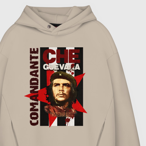 Мужское худи Oversize хлопок Che Guevara 4, цвет миндальный - фото 4