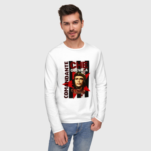 Мужской лонгслив хлопок Che Guevara 4, цвет белый - фото 3