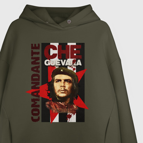 Женское худи Oversize хлопок Che Guevara 4, цвет хаки - фото 3