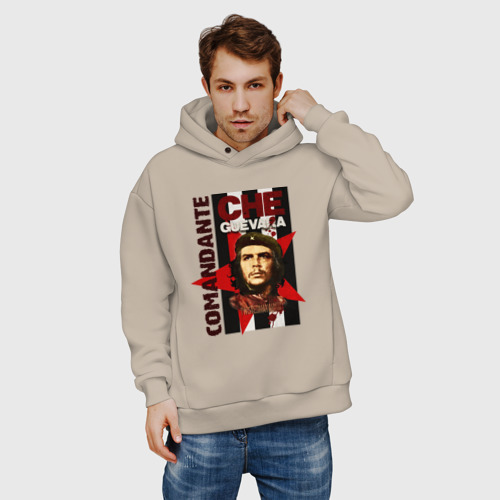 Мужское худи Oversize хлопок Che Guevara 4, цвет миндальный - фото 3