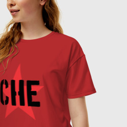 Женская футболка хлопок Oversize Че Гевара - звезда - фото 2