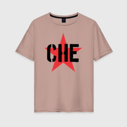 Женская футболка хлопок Oversize Че Гевара - звезда