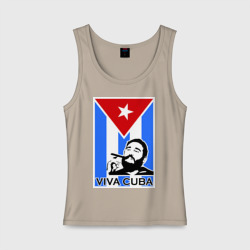 Женская майка хлопок Viva, Cuba!