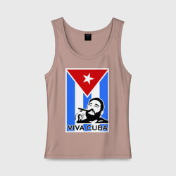 Женская майка хлопок Viva, Cuba!