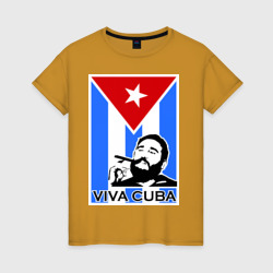 Женская футболка хлопок Viva, Cuba!