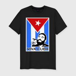 Мужская футболка хлопок Slim Viva, Cuba!