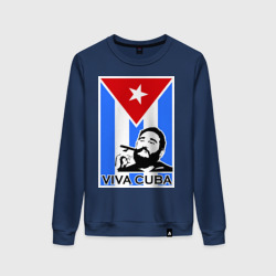 Женский свитшот хлопок Viva, Cuba!
