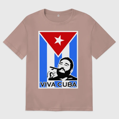 Мужская футболка хлопок Oversize Viva, Cuba!
