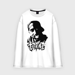 Мужской лонгслив oversize хлопок 2pac силуэт