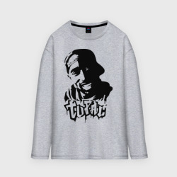 Женский лонгслив oversize хлопок 2pac силуэт