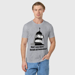Мужская футболка хлопок Futurama bender - фото 2