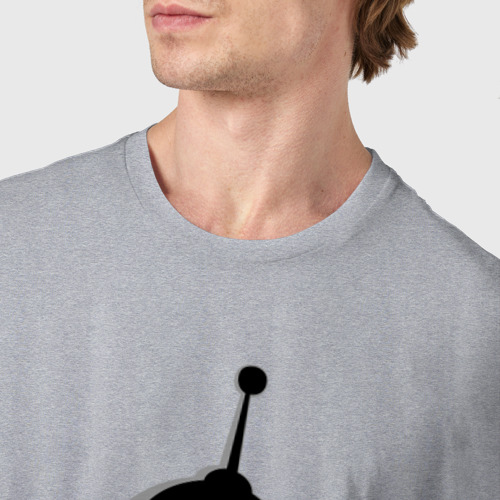 Мужская футболка хлопок Futurama bender, цвет меланж - фото 6