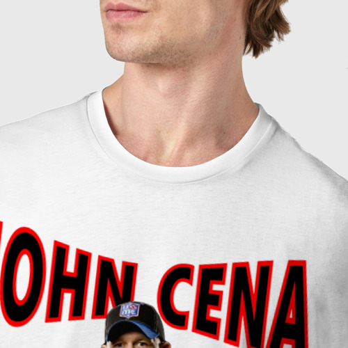 Мужская футболка хлопок John Cena Extreme Rules, цвет белый - фото 6