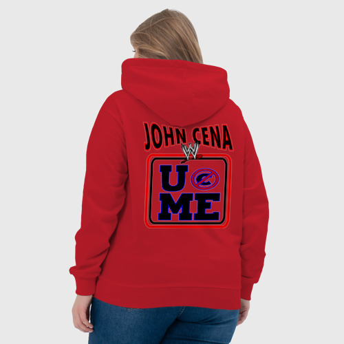 Женская толстовка хлопок John Cena Extreme Rules, цвет красный - фото 7