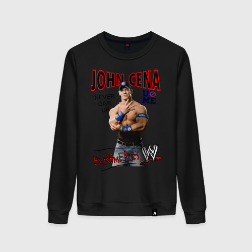 Женский свитшот хлопок John Cena Extreme Rules, цвет черный