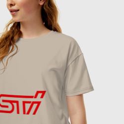 Женская футболка хлопок Oversize STI - фото 2