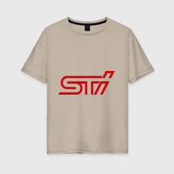 Женская футболка хлопок Oversize STI