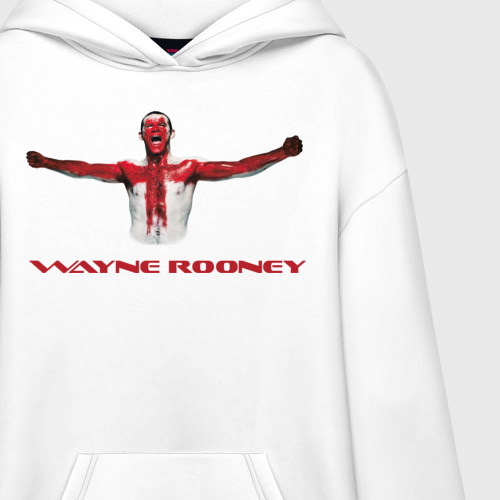 Худи SuperOversize хлопок Wayne Rooney, цвет белый - фото 3