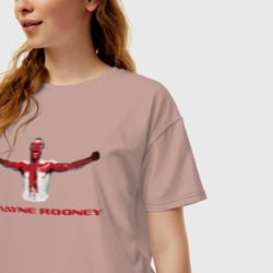 Женская футболка хлопок Oversize Wayne Rooney - фото 2