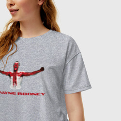 Женская футболка хлопок Oversize Wayne Rooney - фото 2