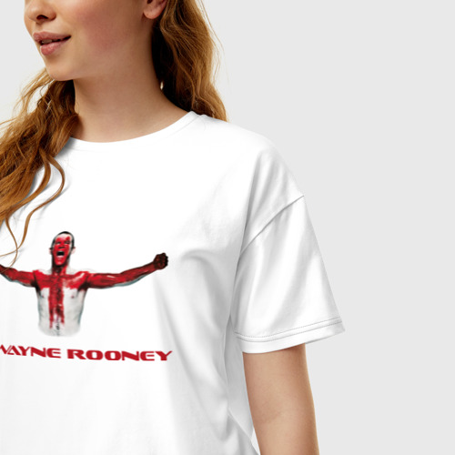 Женская футболка хлопок Oversize Wayne Rooney - фото 3