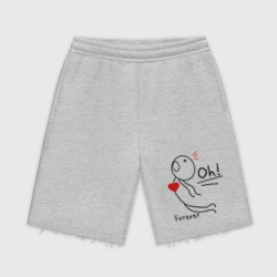 Мужские трикотажные шорты футер хлопок Магнит для сердца мужская