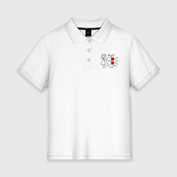 Женское поло хлопок Магнит для сердца женская