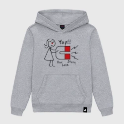 Женская толстовка хлопок Магнит для сердца женская