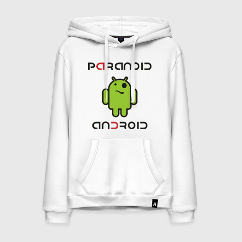 Мужская толстовка хлопок Paranoid android, цвет белый