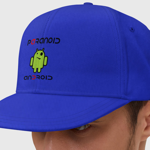 Кепка снепбек с прямым козырьком Paranoid android, цвет синий