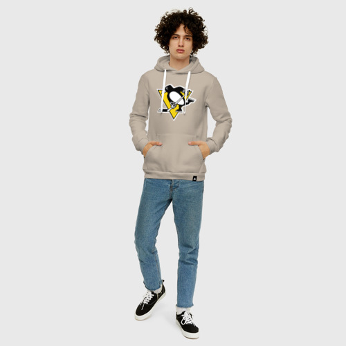 Мужская толстовка хлопок Pittsburgh Penguins, цвет миндальный - фото 5