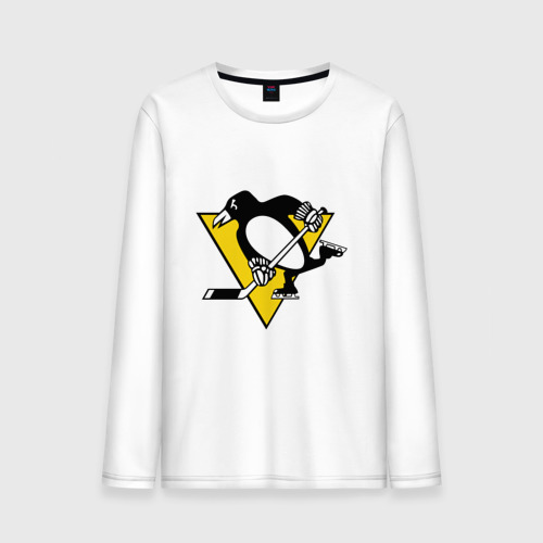 Мужской лонгслив хлопок Pittsburgh Penguins, цвет белый