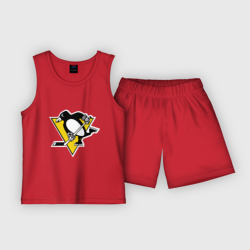 Детская пижама с шортами хлопок Pittsburgh Penguins