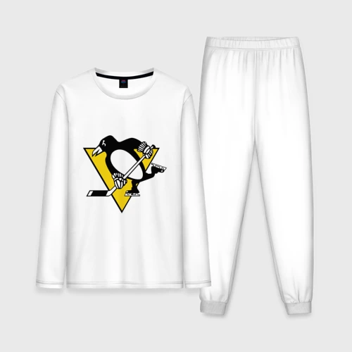 Мужская пижама с лонгсливом хлопок Pittsburgh Penguins
