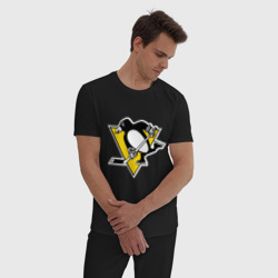 Мужская пижама хлопок Pittsburgh Penguins - фото 2