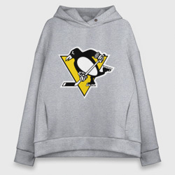 Женское худи Oversize хлопок Pittsburgh Penguins